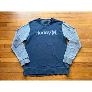 HURLEY Blue/Gray Cotton Sweatshirt Mens sz Large